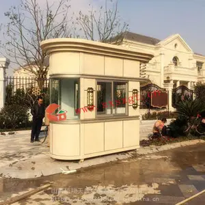 高平市楼盘形象岗亭_购物广场钢结构门卫室供应