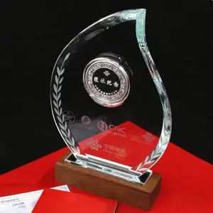 退休纪念品定制水晶镶嵌纪念章摆件水晶镶嵌荣休纪念章摆件