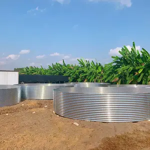 大型水产养殖高密度帆布池镀锌板刀刮布池养虾圆形池大型养鱼箱