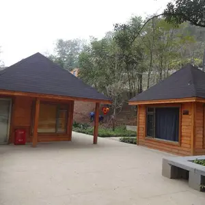 重庆眉山南充标准30平米移动小屋广场防腐木售货亭岗亭厂家直销价格