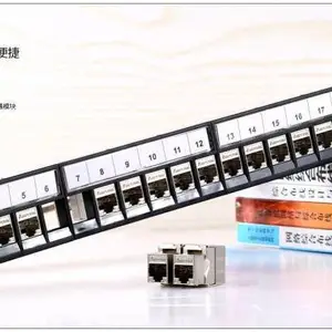���տ�AMPCOM-����ˮ��ͷ����ǧ�� 50U�ƽ�RJ45���紿ͭǧ�����߽�ͷ������ ��ɫ100��