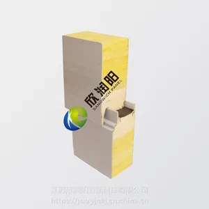 10公分聚氨酯封边岩棉玻璃丝棉横装板