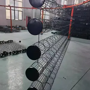 江苏莱氟隆覆膜pps滤袋有机硅袋笼155*7850配套发货