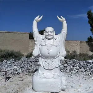 曲阳石雕寺庙十八罗汉降龙伏虎尊者佛像雕塑