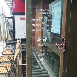 西餐厅咖啡厅橱窗玻璃贴膜透明喷绘店铺logo玻璃门腰贴