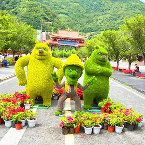 青岛卡通绿雕型绿雕定制真绿雕批发厂家市政工程景观仿真动物绿雕国庆仿真绿雕