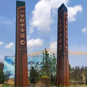 精神堡垒户外导视牌景区商场楼盘指示牌广告牌定制立式导向牌