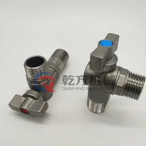 304不锈钢三角阀家用马桶热水器冷热进水止水三角阀厂家 加长嵌入式角阀