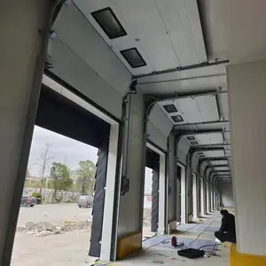 工业提升门大型厂房电动抗风保温冷库物流仓库卸货平台遥控滑升门