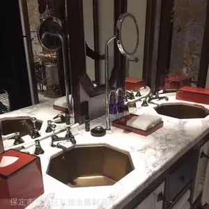 工厂直供手工制作纯铜浴室铜盆