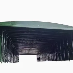 移动伸缩雨蓬户外电动厂房仓库活动棚篮球场遮阳帐篷