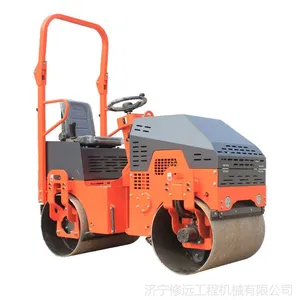 修远道小型双钢轮压路机振动 1吨全液压压路机驾驶型双驱压路机厂家直销