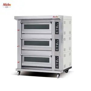 食品层炉设备 三层九盘烤箱层炉三层九盘燃气烤炉 工业面包月饼烘焙机 尼科厂家直销