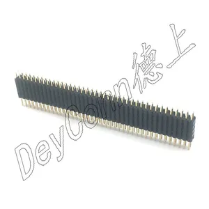 德上电子2.54间距排针 塑高2.5 双排2X40P 180度直插 多塑胶排针
