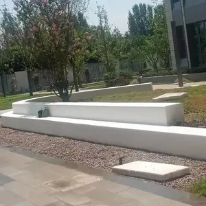 景琪高性能彩色艺术混凝土无机磨石泰克石坐凳公园小区现场定制