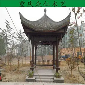 南川芬兰木现代亭子 私家花园仿古凉亭 传统结构凉亭施工安装 众仁木艺