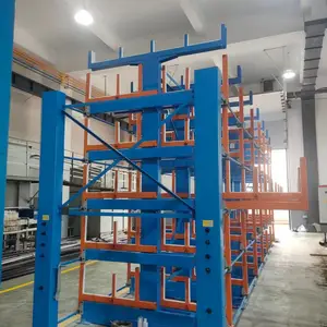 正耀机加工车间圆钢储存架 伸缩式悬臂货架规格 高承重铜排架子
