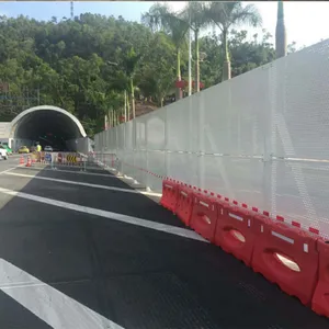 广东冲孔抗风围挡道路施工围挡沿海防风围挡生产安装