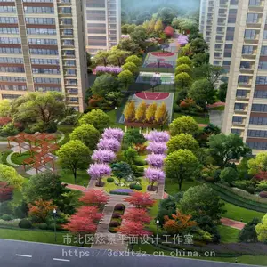 白银厂房效果图建筑幕墙效果图园林景观效果图制作