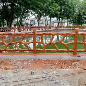 长沙园林护栏,湖南乡村围栏,长沙水泥围拦,仿藤护栏,水泥制品护栏,水泥仿木护栏