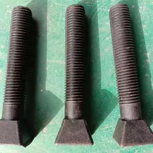 矿用斗型螺丝 8.8级发黑热打方头螺栓现货球磨衬板机螺栓 厂家现货