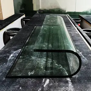 供应拐弯玻璃 拐弯阳台护栏玻璃深圳厂家生产加工