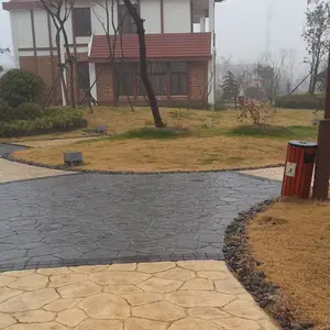 彩色艺术压印地坪 装饰混凝土压印特性 安徽 河南 山东地区材料配送工程施工