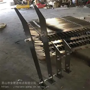 耀荣 嘉兴市消防局专用304不锈钢立柱 挂玻璃栏杆