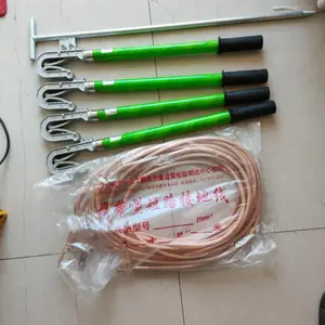 【力腾】10kv高压 接地线 手握式接地线 弹簧压紧式接地棒 手握弹簧接地线