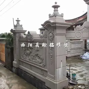 石雕门柱汉白玉欧式石门口景区浮雕刻花围栏别墅方形石柱子罗马柱