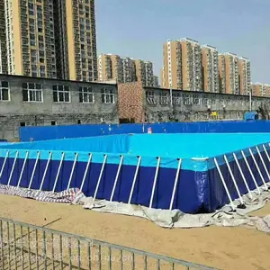 夏季户外玩水设备,景区大型支架水池游泳池,***大滑梯