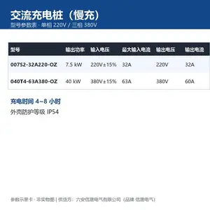 交流充电桩 7.5kW/40kW 单三相慢充 小区停车场充电设备