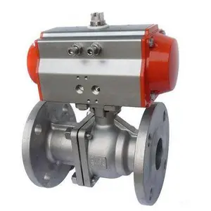 上海沪工冠龙京蝶阀Q641F气动法兰球阀DN50 65 80 100