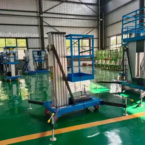 铝合金升降机单柱液压电动升降平台车4/8米小型家用 移动式升降梯