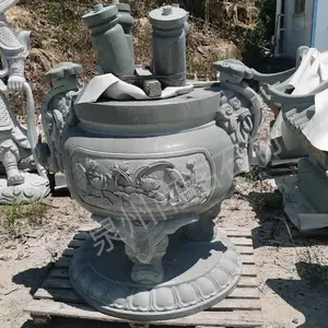 石雕香炉 罗源青石香炉 花岗石香炉摆件