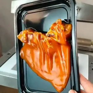 猪耳朵猪蹄贴体盒 海鲜三文鱼贴体包装专用盒 超市冷鲜肉PP锁鲜盒