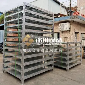 锦川非标钢制周转箱 金属堆叠料箱 车间仓储重型物料收纳铁箱