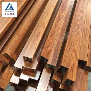 供应6061 6063建筑幕墙铝方管 铝方通 木纹铝方通加工定制