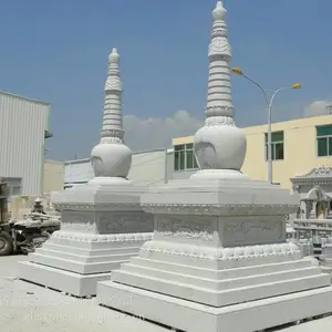 建筑装饰石材佛塔 四方形石雕舍利塔 设计生产