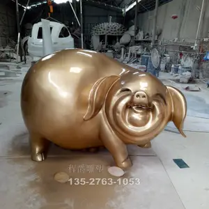 造型可爱大金猪 店面装饰摆件 园林绿地摆件 耐腐蚀寿命长