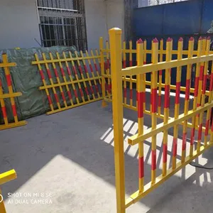 【定制生产】电力安全围栏/玻璃钢绝缘栏/电厂施工警示伸缩围栏护栏可移动