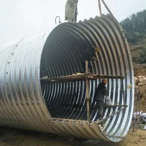 金属波纹涵管涵洞工程钢制波纹管公路桥梁大口径PE管现货