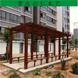永川樟子松庭院栅栏 家用实木地板 防腐木花架 众仁木艺