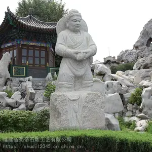 人物雕塑直销 灰麻石渔夫雕像 石雕渔夫摆件 景区公园庭院渔夫装饰