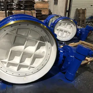 尼必可碳钢法兰D343H-16C蜗轮硬密封蝶阀