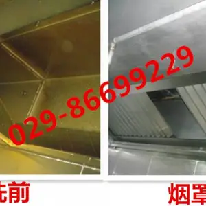 西安渭南大型油烟管道清洗公司风机净化器清洗酒店工厂学校油烟机清洗