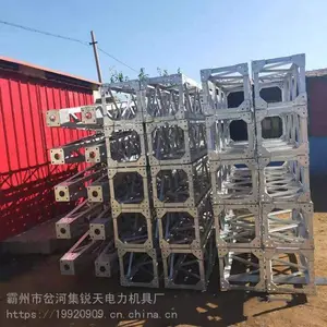 云南省 高强铝合金管式线杆立杆机 10米电线杆立杆机 15米加厚三脚架立杆机 锐天销售