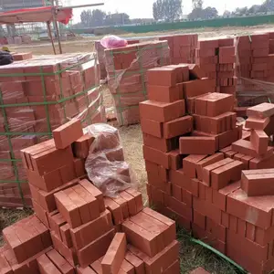 多孔烧结砖房屋建筑施工陶土砌块砖砌墙清水砖花园外墙彩色砖