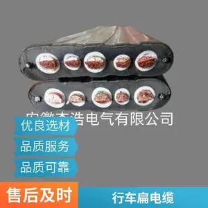 行车龙门吊起重机升降机伸缩门专用YFFB/YFFBG柔性抗拉耐磨扁电缆