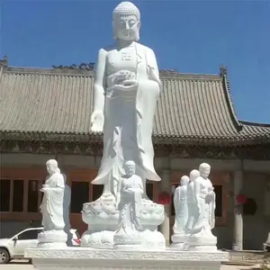 汉白玉西方三圣文殊普贤观音菩萨太子佛像雕塑